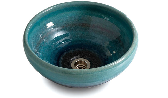 信楽焼陶器 金彩手洗鉢 置型 金彩釉 Ｃ 径33cm MA533 - 4