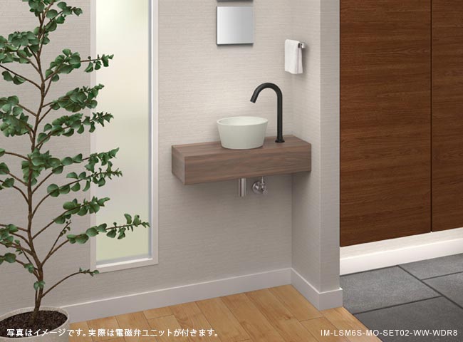 置き型手洗器Φ240(モノクローム・シリーズ/艶白) LSM6S-TU 浴室、浴槽、洗面所
