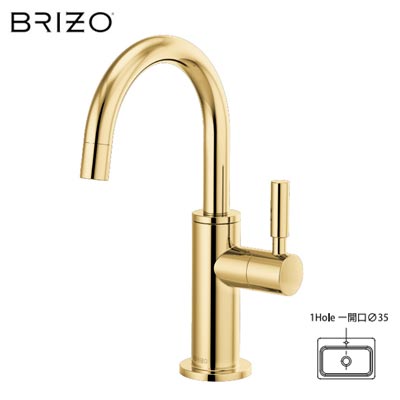 DELTA BRIZO 浄水器用単水栓 ポリッシュドゴールド