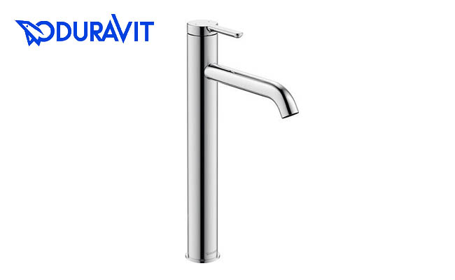 DURAVIT C1 ロング クロームの洗面混合水栓 引き棒無