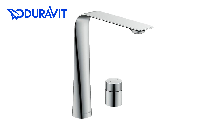 DURAVIT D.1 ロング クロームの洗面混合水栓