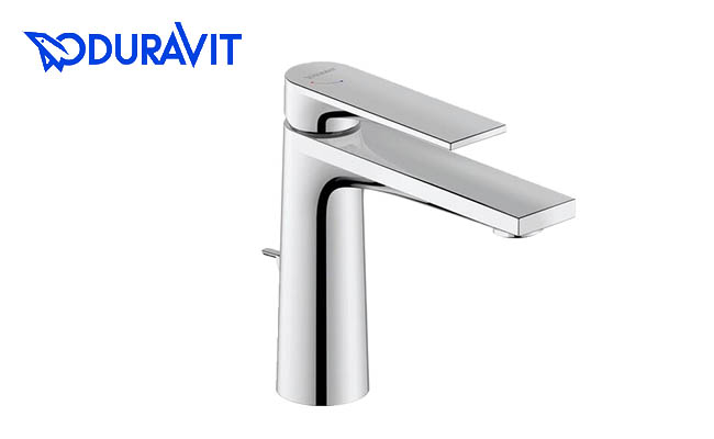 DURAVIT Tulum ショート クロームの洗面混合水栓 引き棒付