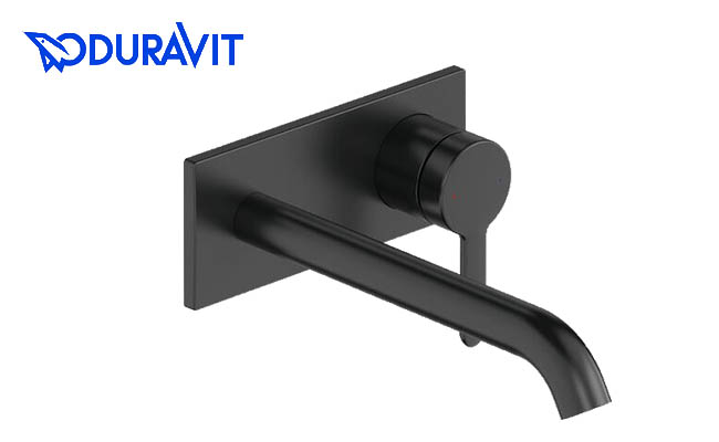 DURAVIT C1 マットブラック 壁付け洗面混合水栓